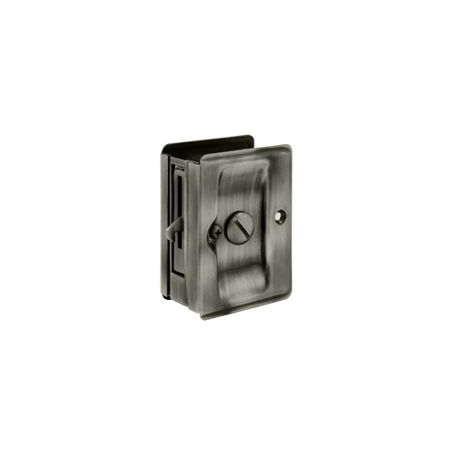 Heavy Duty Pocket Door Lock Privacy W/Adjustable Antique Nickel