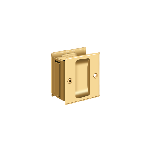 Heavy Duty Pocket Door Lock Passage Lifetime Polished Brass