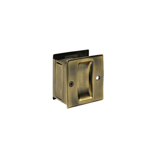 Heavy Duty Pocket Door Lock Passage Antique Brass