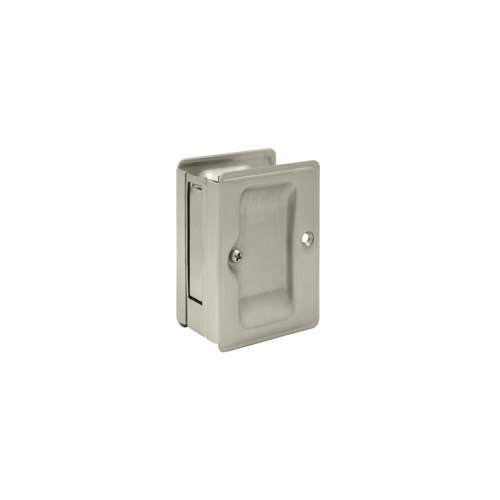 Heavy Duty Pocket Door Lock Passage W/Adjustable Satin Nickel