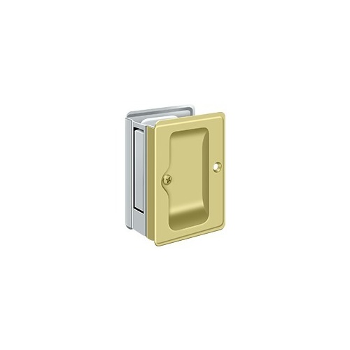 Heavy Duty Pocket Door Lock Passage W/Adjustable Polished Brass / Chrome