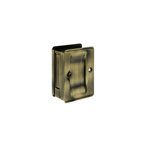 Heavy Duty Pocket Door Lock Passage W/Adjustable Antique Brass