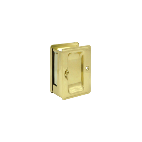Heavy Duty Pocket Door Lock Passage W/Adjustable Polished Brass