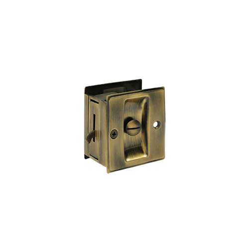 Deltana SDL25U5 Heavy Duty Pocket Door Lock Privacy Antique Brass