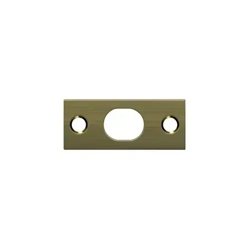 2-1/4" Length X 1" Width Strike Plate For Extension Flush Bolt Antique Brass