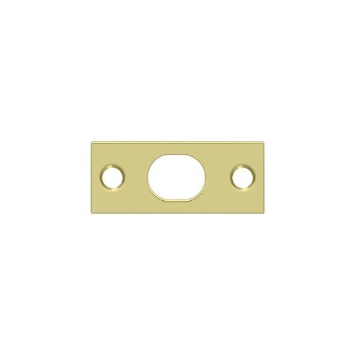 2-1/4" Length X 1" Width Strike Plate For Extension Flush Bolt Polished Brass