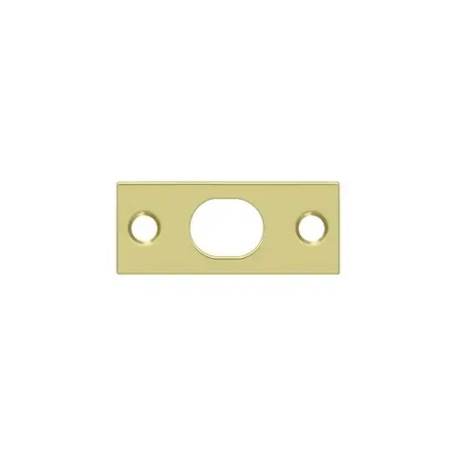 2-1/4" Length X 1" Width Strike Plate For Extension Flush Bolt Polished Brass - pack of 10