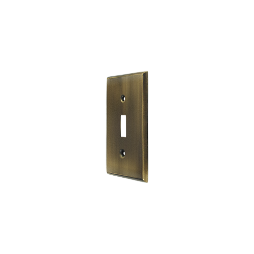 Switch Plate Cover 1 Toggle Antique Brass