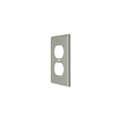 Deltana SWP4752U15 Switch Plate Cover 2 Receptacle Satin Nickel