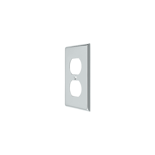 Deltana SWP4752U26 Switch Plate Cover 2 Receptacle Polished Chrome
