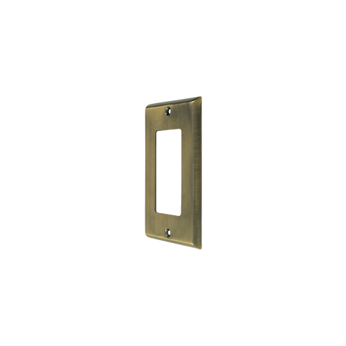 Switch Plate Cover 1 Rocker Antique Brass