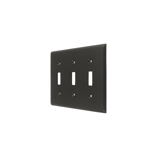 Switch Plate Cover 3 Toggle Oil Rubbed Bronze