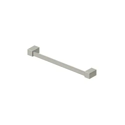 18" Length ZA Series Square Foot Towel Bar Single Satin Nickel