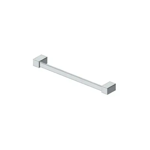 18" Length ZA Series Square Foot Towel Bar Single Chrome