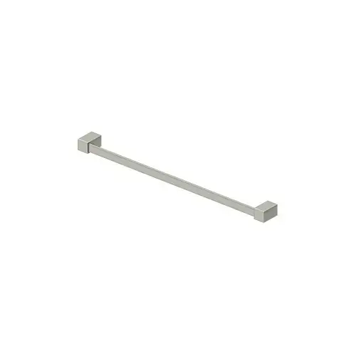 30" Length ZA Series Square Foot Towel Bar Single Satin Nickel