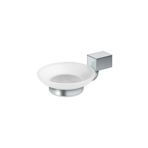 ZA Series Glass Soap Holder With Zinc / Aluminum Mount Chrome - pack of 10