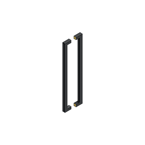 Deltana SSPBB2410U19 24" Center To Center Contemporary Style Handle Cabinet Pull Back-to-Back Paint Black