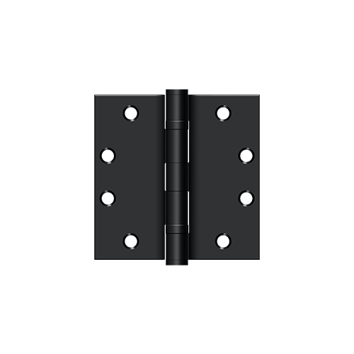 4-1/2" Height X 4-1/2" Width Commercial Ball Bearing Mortise Hinge Square Corner Paint Black Pair