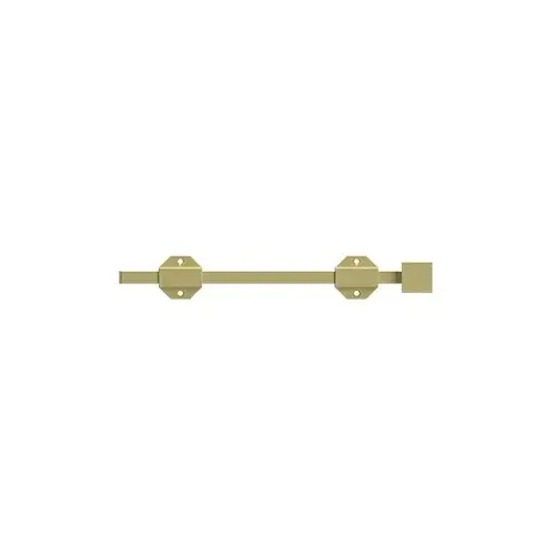 12" Modern Surface Bolt, HD, Solid Brass in Polished Brass