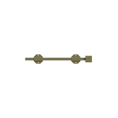 12" Modern Surface Bolt, HD, Solid Brass in Antique Brass