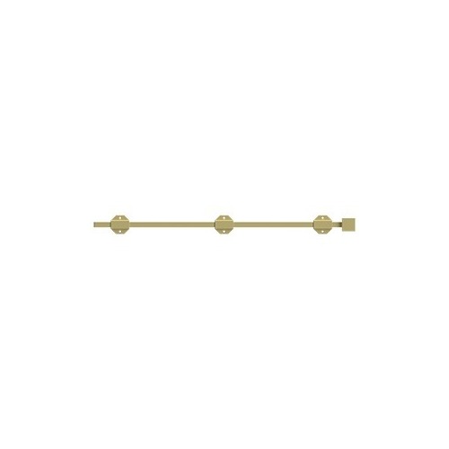 24" Modern Surface Bolt, HD, Solid Brass in Polished Brass