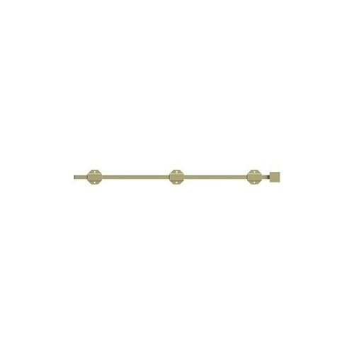 24" Modern Surface Bolt, HD, Solid Brass in Unlacquered Brass