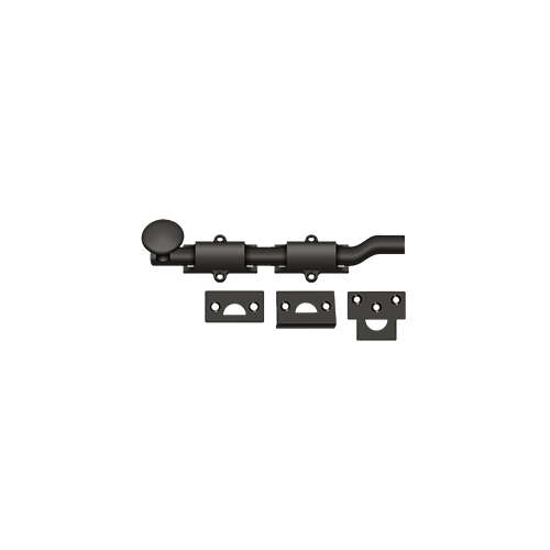 Deltana FPG610B/B 6" Length HD Surface Door Bolt With Offset Oil Rubbed Bronze