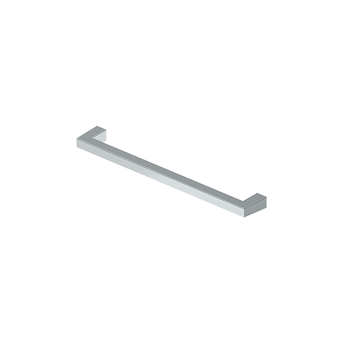 Modern Square Bar Pull, 8", HD, Solid Brass in Polished Chrome