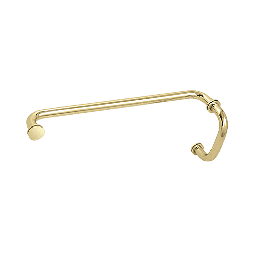 CRL BM6X18BR Polished Brass 6" Pull Handle and 18" Towel Bar BM Series Combination With Metal Washers