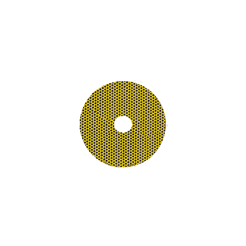 4" 400X Grit QRS Mount Flexible Diamond Disc Yellow