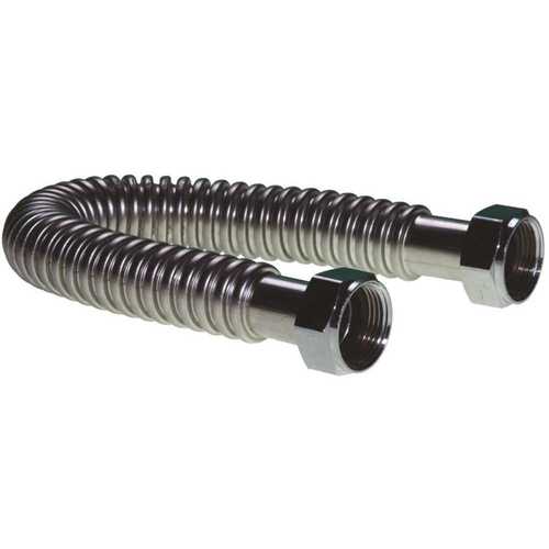 Falcon Stainless SWC1-18 1 in. x 18 in. Corrugated Stainless-Steel Flexible Water Connector