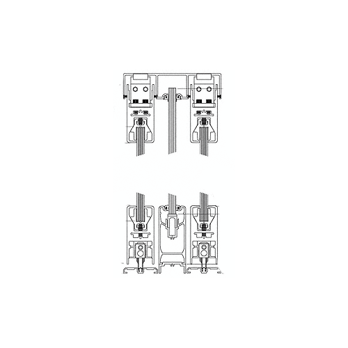 Black Powder Coat XOX SSR 4" Square Sliding Door System