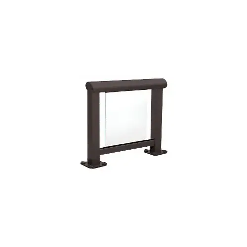 Matte Bronze 350 Series Aluminum Glass Railing System Large Showroom Display - No Base