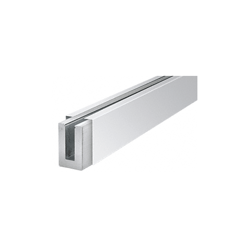 CRL B7SPSC B7S Series Polished Stainless Custom Length Square Base Shoe for 3/4" Glass