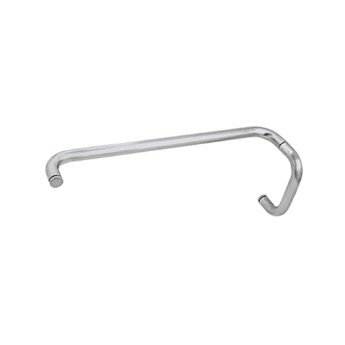 Brushed Satin Chrome 6" Pull Handle and 18" Towel Bar BM Series Combination Without Metal Washers