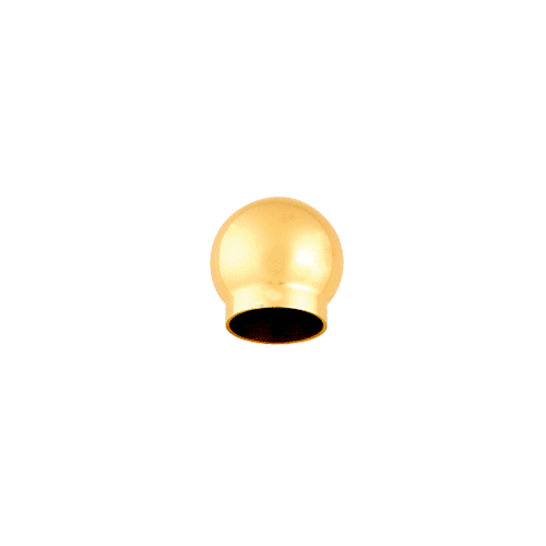 Polished Brass 2-5/8" Ball Type End Cap for 1-1/2" Tubing