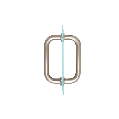 Satin Nickel 6" Tubular Back-to-Back 3/4" Diameter Shower Door Pull Handles