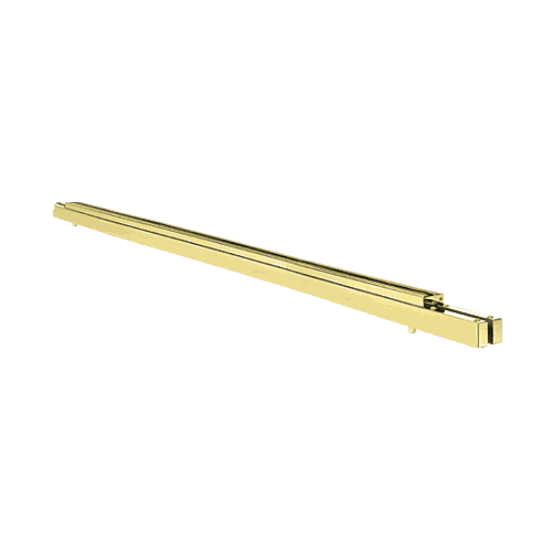 CRL NFH4PBCD Polished Brass Double Narrow Floating Header with Surface Mounted Top Pivots - Custom Length