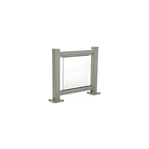 Beige Gray 100 Series Aluminum Glass Railing System Large Showroom Display - No Base
