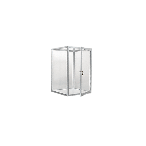 CRL D4041A Satin Anodized Custom Size Avalon Showcase with Hinged Door on One End