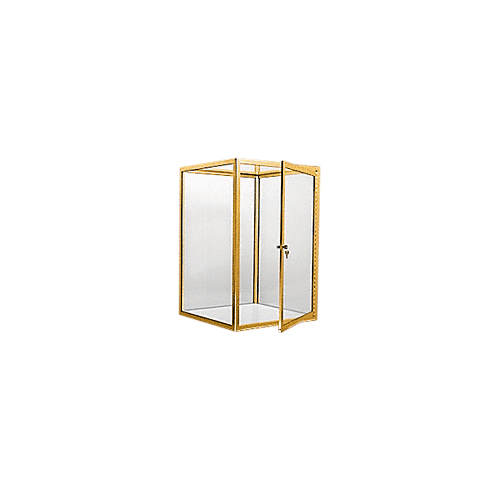 CRL D4040BGA Brite Gold Anodized Custom Size Avalon Showcase With Single Front Hinged Door