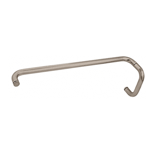 CRL BMNW6X22BN Brushed Nickel 6" Pull Handle and 22" Towel Bar BM Series Combination Without Metal Washers