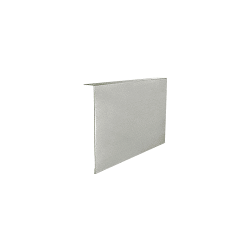 CRL THC1BSC Brushed Stainless Clad 1" x 7-1/4" Custom 'L' Cover for Top Hung Track