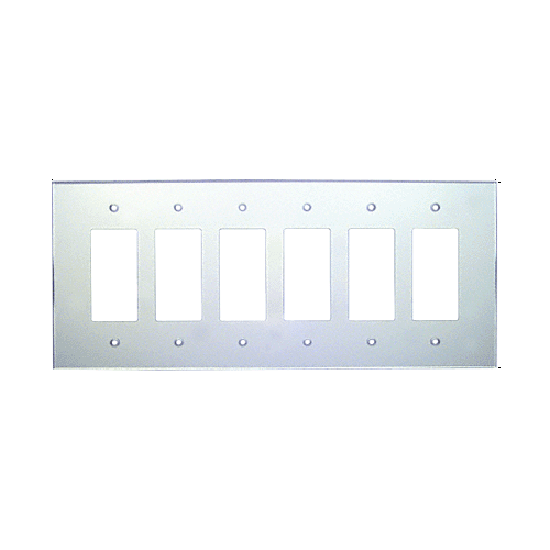 CRL PMP602 Clear Six Gang Acrylic Mirror Plate