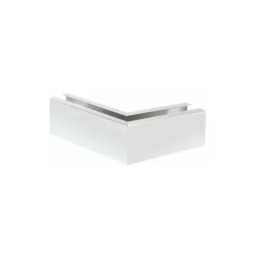 Satin Anodized 12" 135 degree Mitered Corner Cladding for B5L Series Low Profile Base Shoe