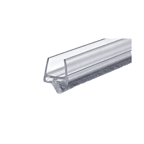CRL CW12 Clear Polycarbonate Wipe with Pile Weatherstrip - 95" Stock Length