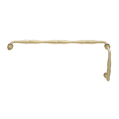 CRL V1C8X24BR Polished Brass Victorian Style Combination 8" Pull Handle 24" Towel Bar