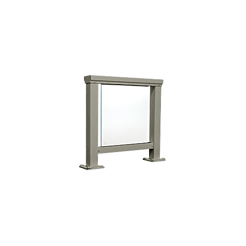 Beige Gray 200 Series Aluminum Glass Railing System Large Showroom Display - No Base