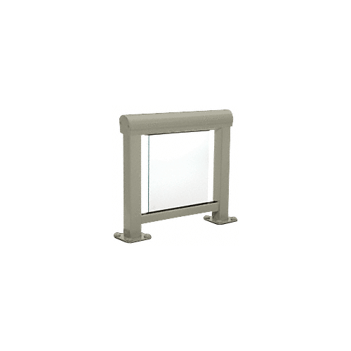 Beige Gray 300 Series Aluminum Glass Railing System Large Showroom Display - No Base