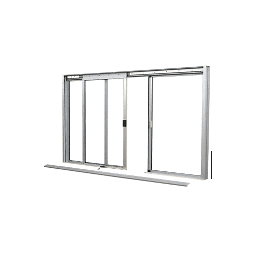 CRL DW2600A Satin Anodized DW Series Manual Deluxe Sliding Service Window OXO without Screen